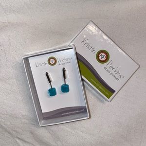 Kristin Perkins Glass/Sterling Earrings NWT